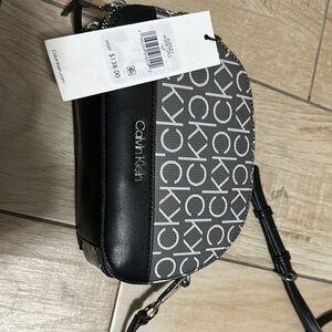 Calvin Klein Black and Gray Women's Bag